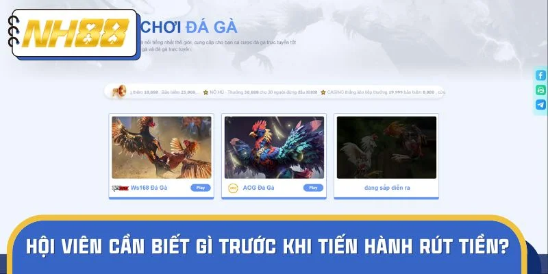 Hội viên cần biết gì trước khi tiến hành rút tiền?