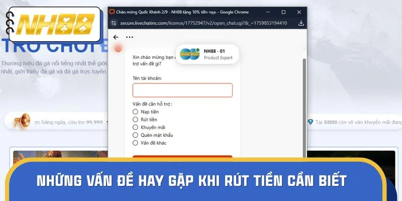 Những vấn đề hay gặp khi rút tiền cần biết